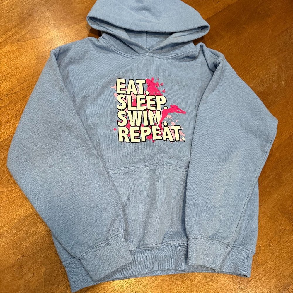 Eat Sleep Swim Repeat Hoodie Size Youth Medium